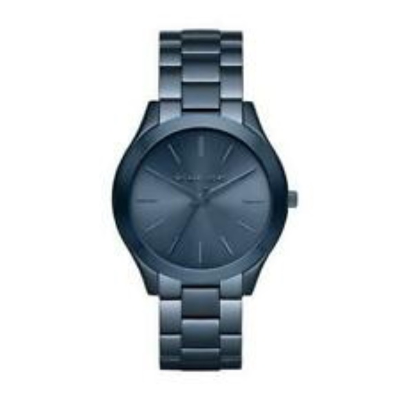 Michael Kors MK3419 Slim Runway Blue Dial Blue Sta - Picture 2 of 4
